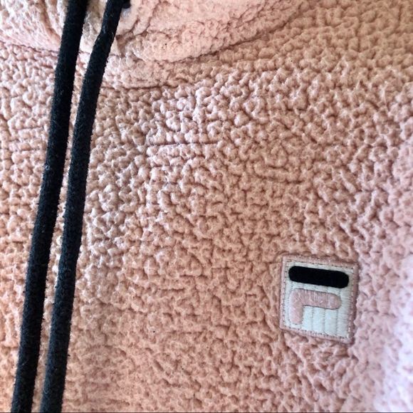 ✨HP✨Fila Pink Sherpa Pullover Women’s Hoodie Small - Picture 10 of 12